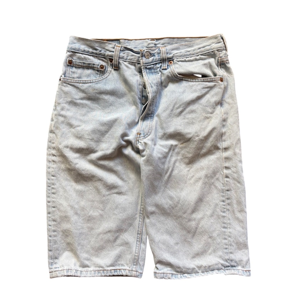 Vintage 90's Levi's 501 Made In USA Denim Jean Shorts Jorts Button Fly